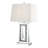 Tapered Shade Mirrored Table Lamp Silver-715108840