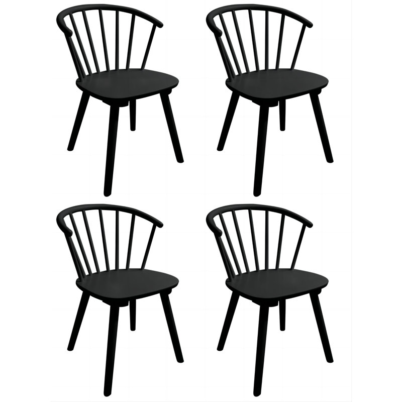 Chaise d'appoint Chema, Noir, noir, noir, noir