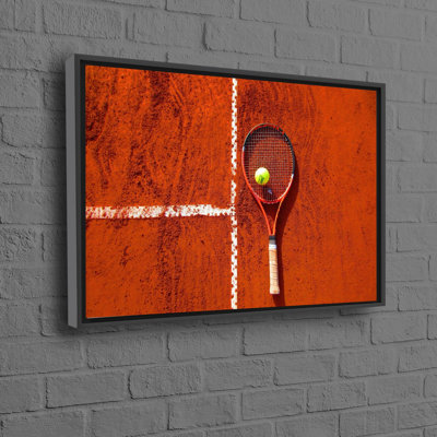 Spooky Orange Tennis Ball Themed Cotton Canvas Art Ideal for Halloween and Gym Decorations