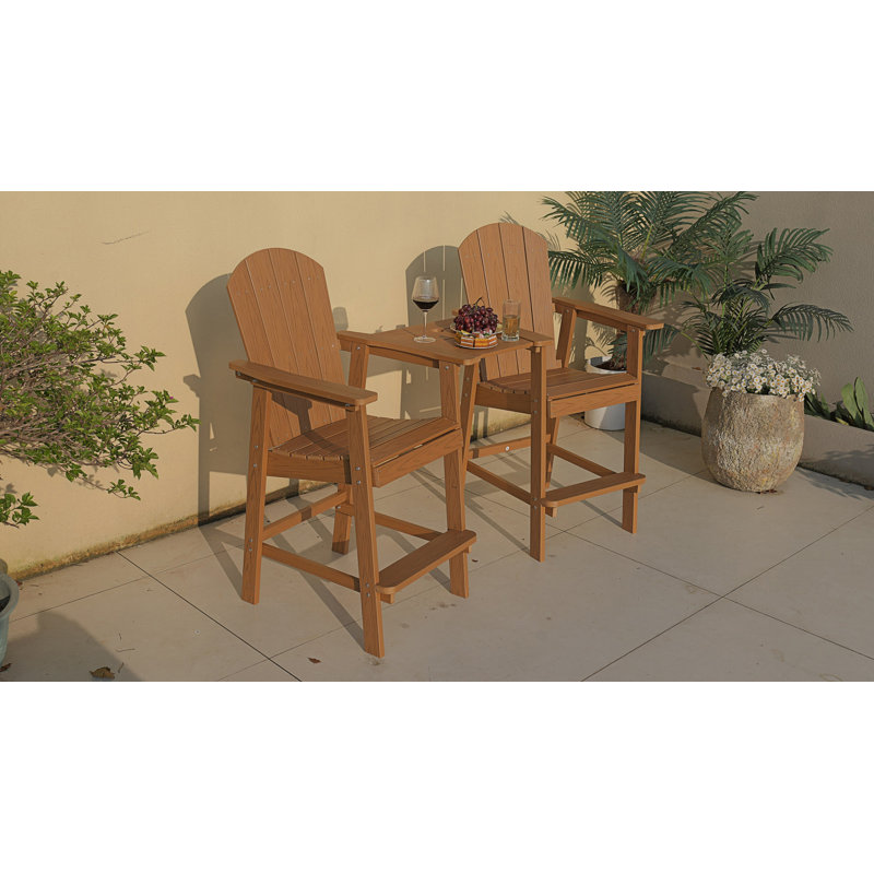 All-Season Outdoor Lounge Chair, Adirondack Bar Chair, Teak