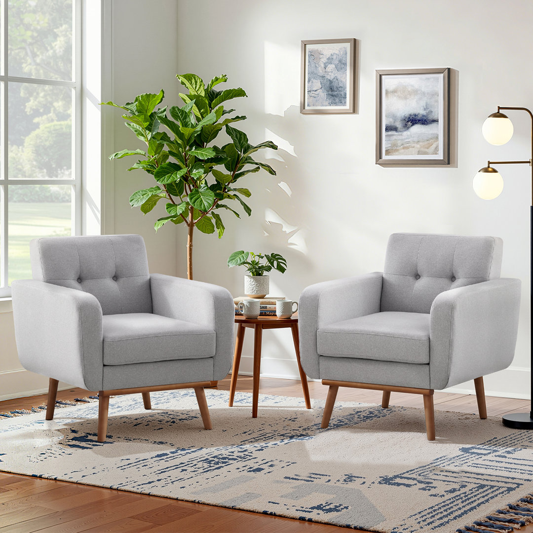 Averardo Upholstered Armchair (Set Of 2) George Oliver Upholstery 