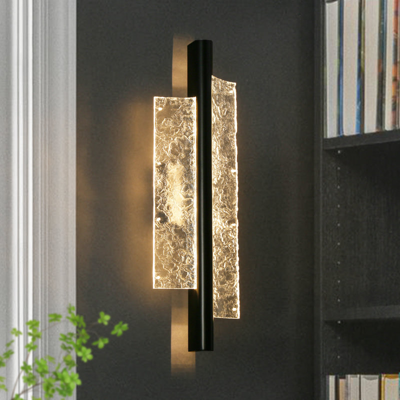 2-Light Dimmable LED Flush Mounted Sconce With Acrylic Shade