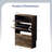 Hidden Shoe Cabinet With 3 Flip Drop-Down Door White & Oak-1894525356