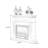 Beige Solid Wood Freestanding Fireplace