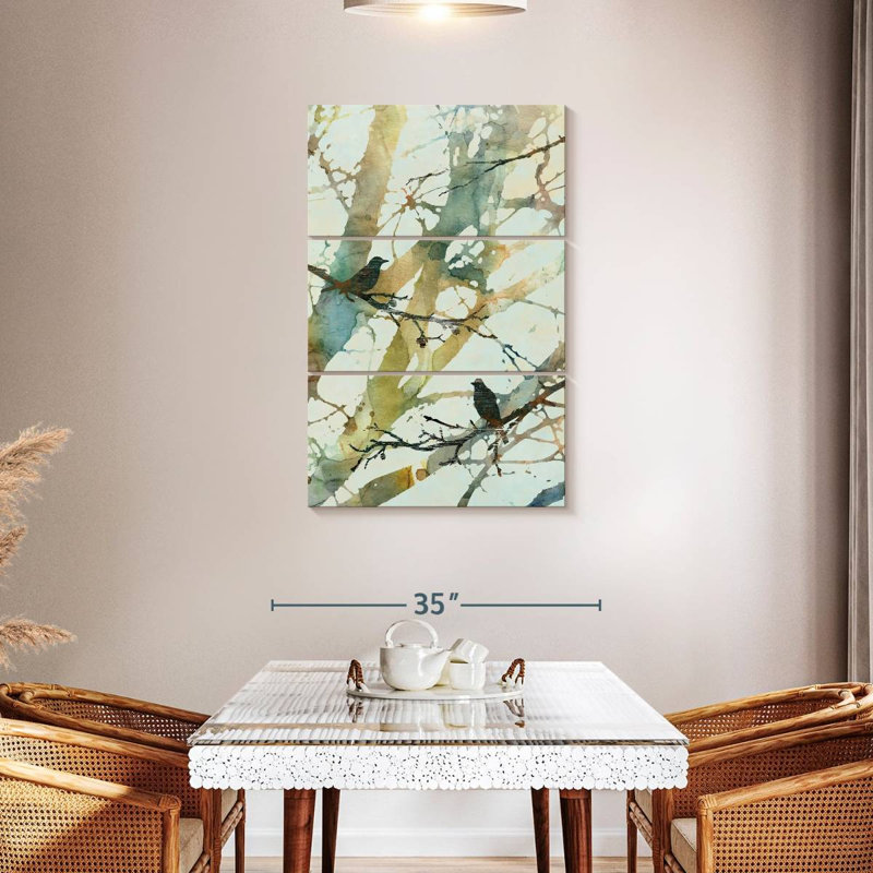 Harnek Botanical Birds II, 45" H x 28" W
