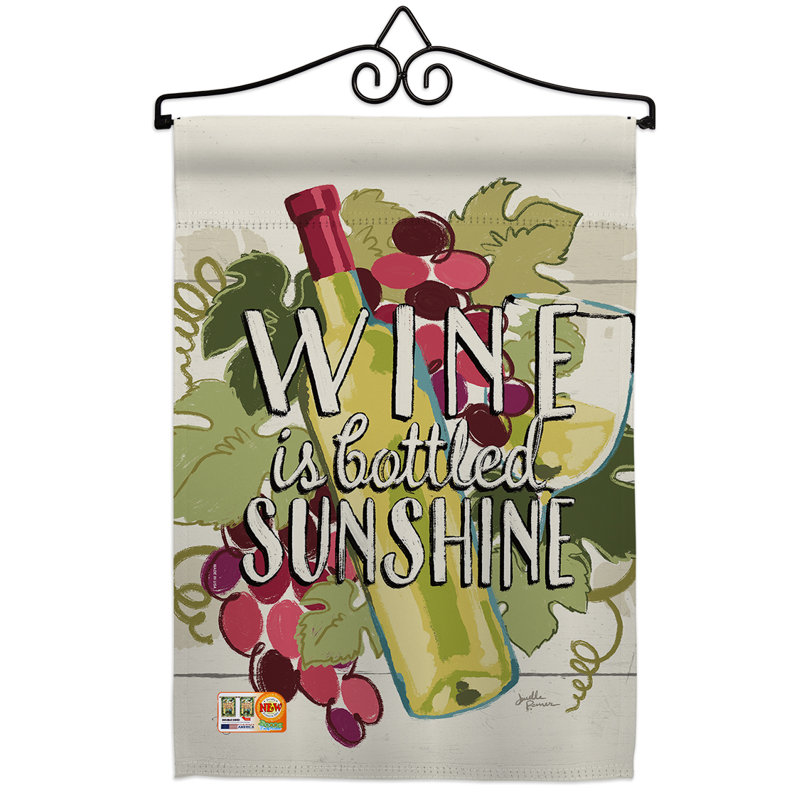 Le vin est fait de polyester à 2 faces de 19 po x 13 po ensemble de drapeaux