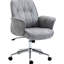 Chaise grise en microfibre avec réglage de la hauteur, inclinaison et accoudoirs rembourrés, gris, réglable