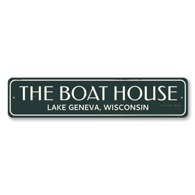 Plaque en aluminium The Boat House