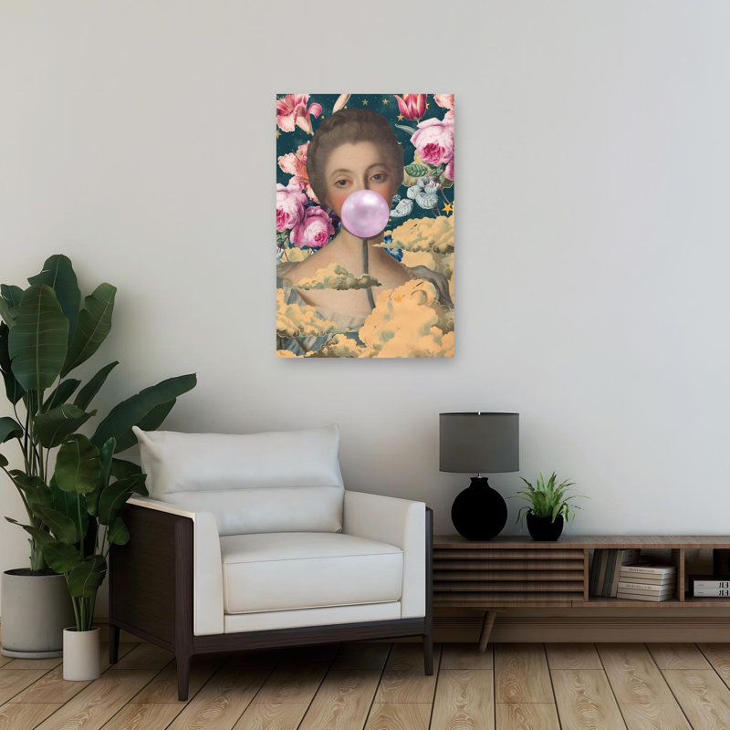 Tableau mural « Rêve de gomme classique, élégante et moderne, portrait de rose dans la nature », H 36 po x l 24 po