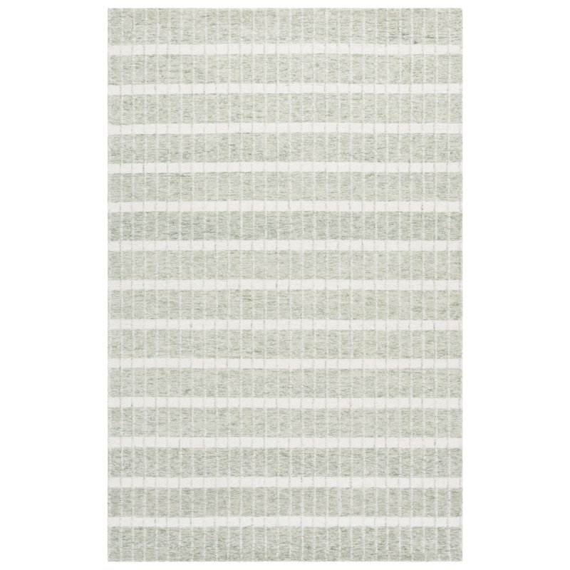 Genre 552 Hand Tufted 80% Wool; 20% Cotton Geometric Rug, Rectangle 4' x 6'