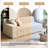 Boneless Upholstered Faux Rabbit Fur Flannel Sofa With Pillows - All Foam Compressed And No-Assembly Modular Design-123038184