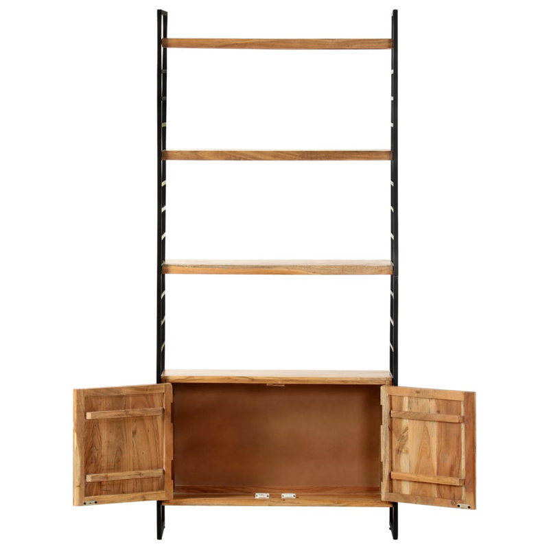 Bibliothèque vidaXL en bois de récupération massif multicolore 31,5 po x 11,8 po x 70,9 po, Brun