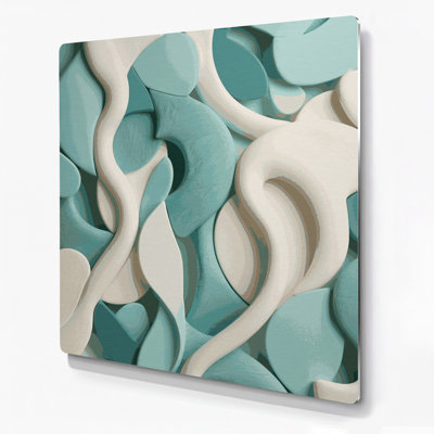 Abstrait, formes 12, art mural en métal brun
