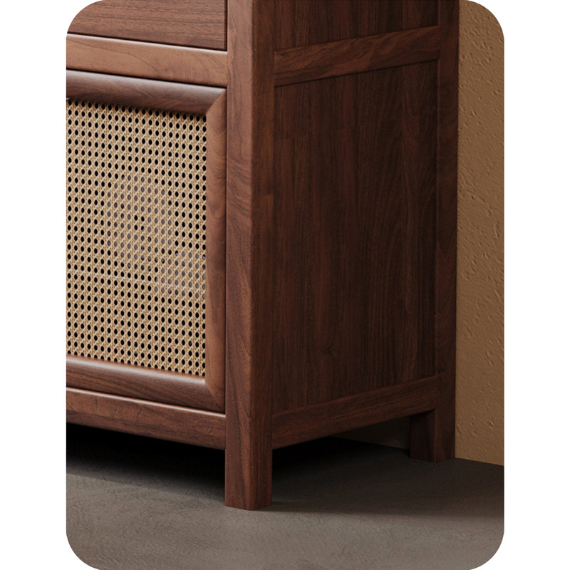 Multi Functional Rattan Accent Cabinet