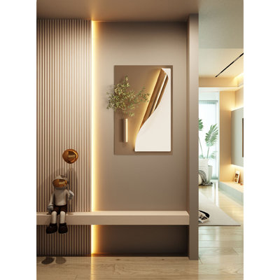 Décoration murale de plantes crémeuses en pot hydroponique vert