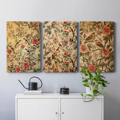 WM Morris Homage  Series  CC  -Premium Gallery Wrapped Canvas Set -Ready to Hang
