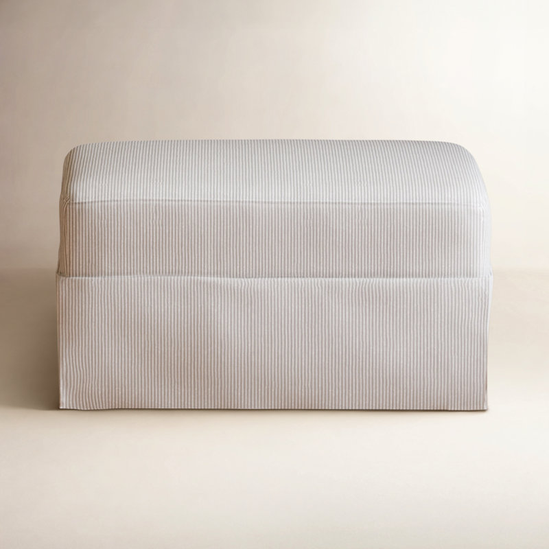 Crawford Gliding Ottoman In Eco-Weave Fabric | Water Repellent & Stain Resistant