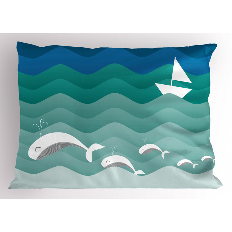 Taie décorative nautique Dolphin, Très grand