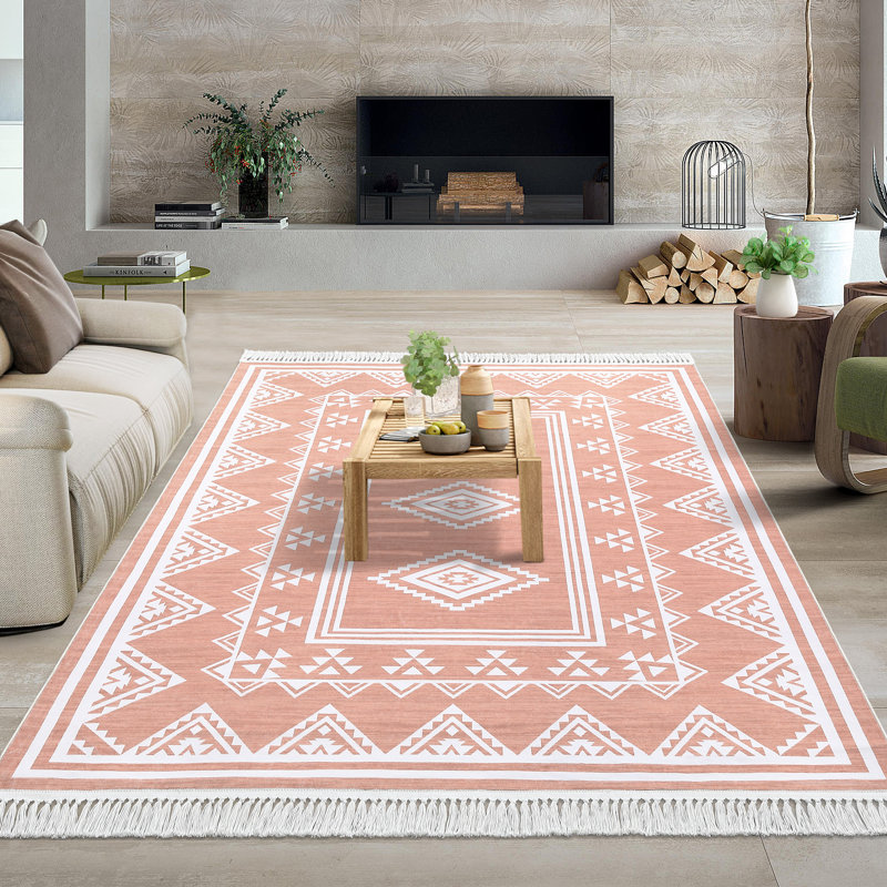 Dagmara Washable Geometric Indoor Rug, Rectangle 5' x 7'