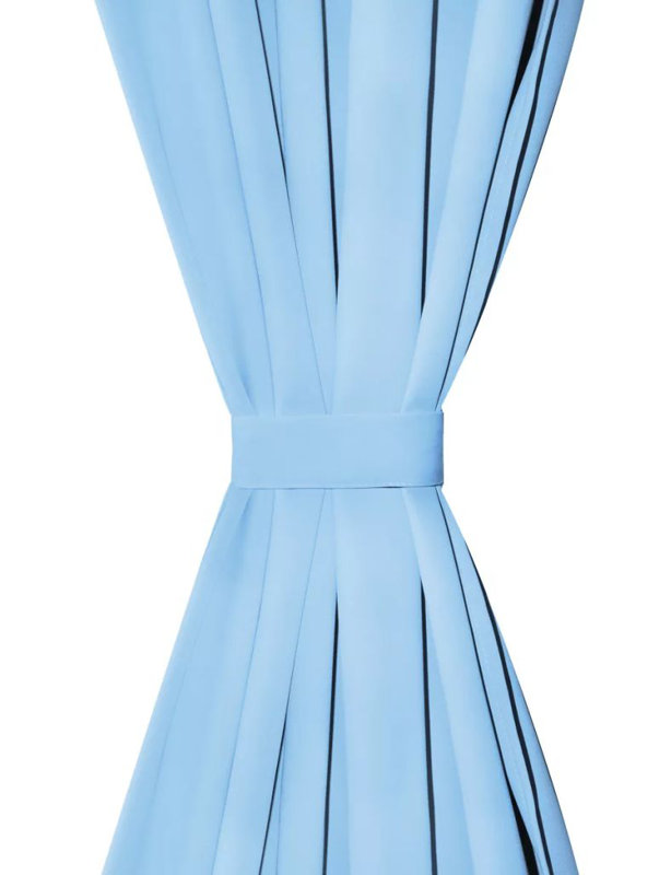 Back East Room Darkening Curtain, 135 W x 175 D cm, Turquoise