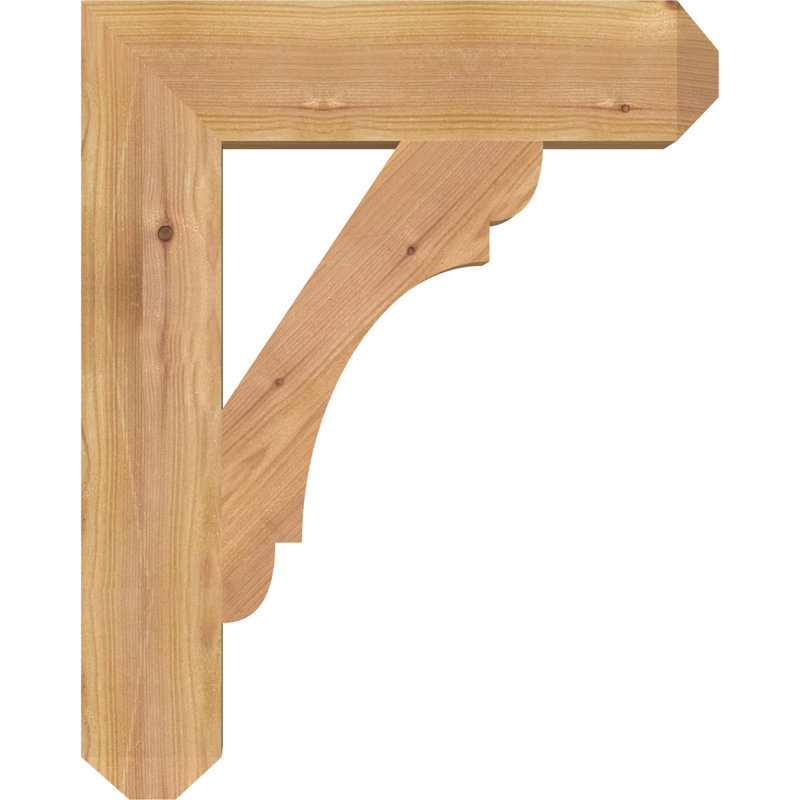 Olympic Craftsman Bracket, Western Red Cedar (Smooth), 20"H x 3.5"W x 16"D