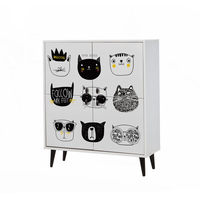 Yerang 4 -Door 4 -Shelf Cabinet Office Storage Cabinet