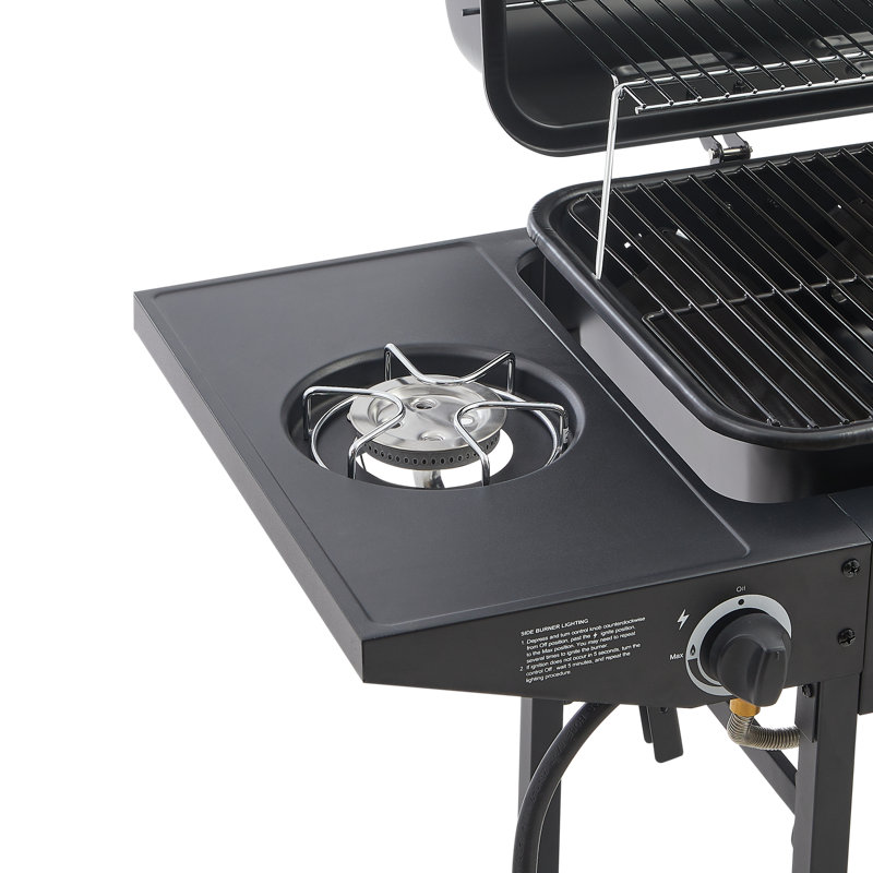 Barbecue au gaz propane à 4 brûleurs avec brûleur latéral 42 000 BTU Barbecue en acier inoxydable