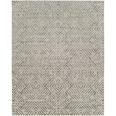 Vires Geometric Area Rug in Gray
