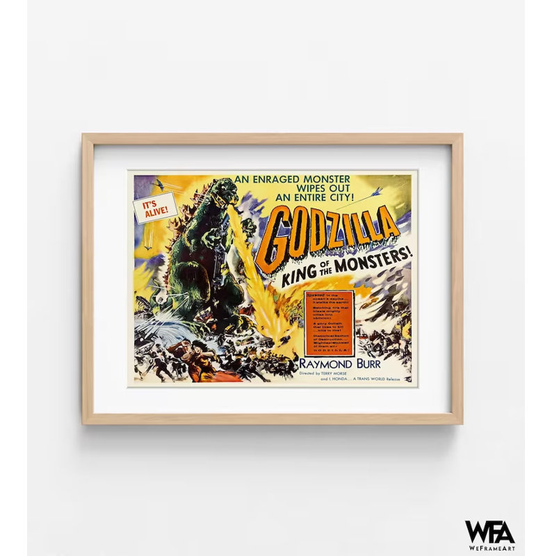 Godzilla, King of the Monsters, Natural, 8" H x 10' W
