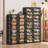 6 Tiers 12 Pairs  Portable Shoe Organizer Storage Boxes With Magnetic Door,Free-Standing Folding Shoe Rack For Closet Entryway Fits Size 12