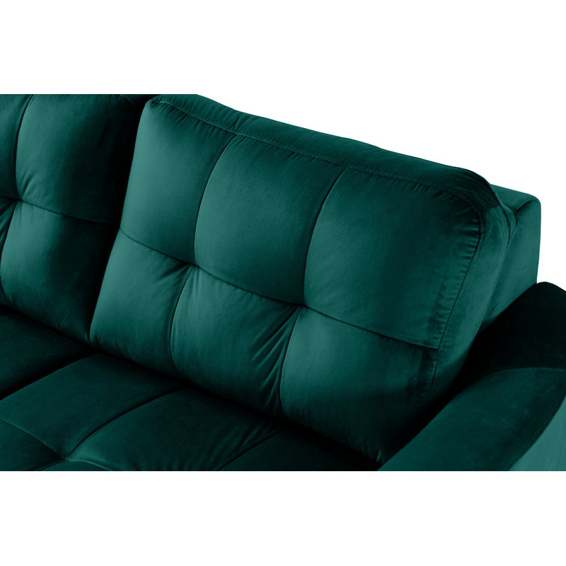 Hunnewell Sleeper Corner Sofa, Teal, Left Hand Facing