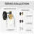 Modern Wall Sconces Set Of 2, 1-Light Bathroom Vanity Fixtures With Water Ripple Glass Shade, Black And Gold Finish, Easy Installation, ETL Listed