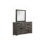 Mobilier de chambre à coucher moderne avec poignées de bar en bois de style transitionnel 1 pièce