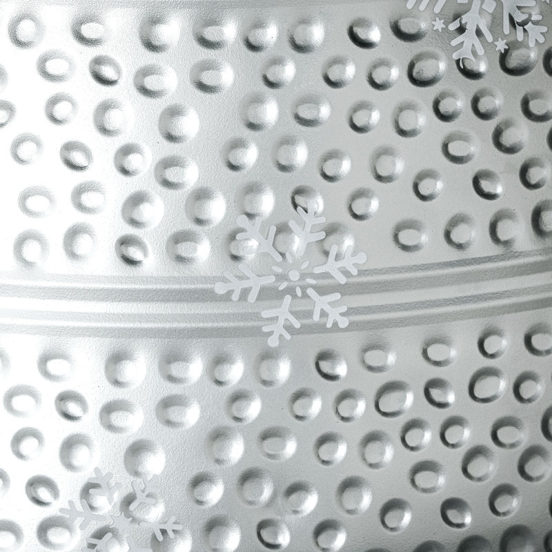 Collet d'arbre gravé flocon de neige, Argent argent