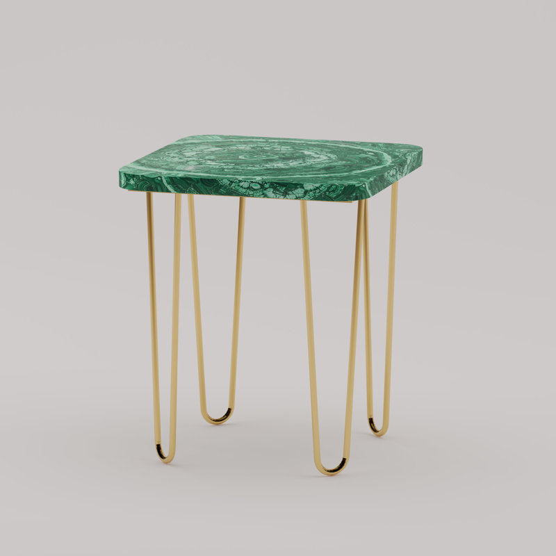 Table d'appoint Admiranda, Malachite, Doré