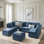 Canapé modulaire 8 pièces Woodring