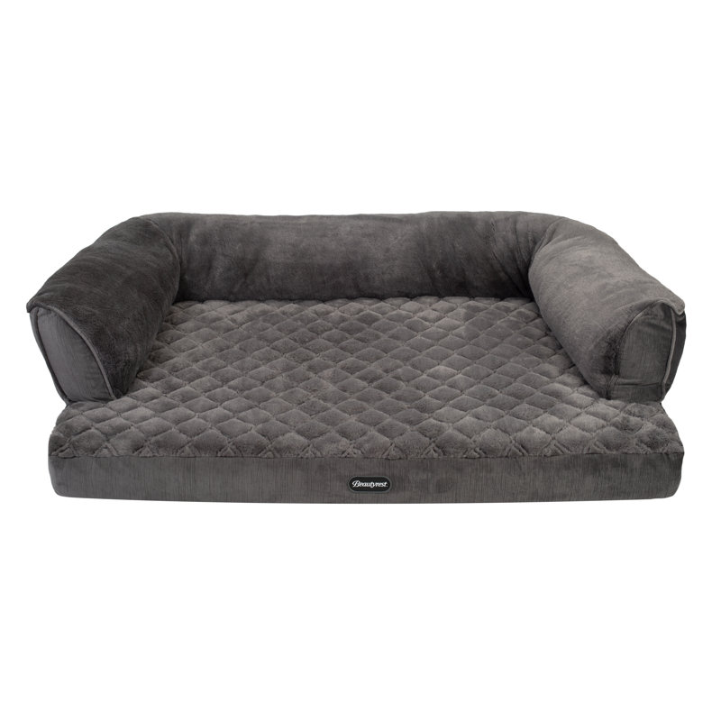 Lit pour animal de compagnie Beautyrest, Très grand (l 51 po x P 37 po x H 11 po), Gris