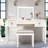 Mirrored Vanities Desk With Drawers