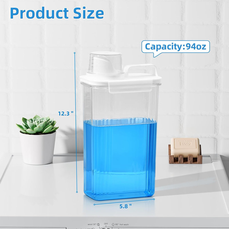 3 Pack 94 Oz Laundry Detergent Dispensers