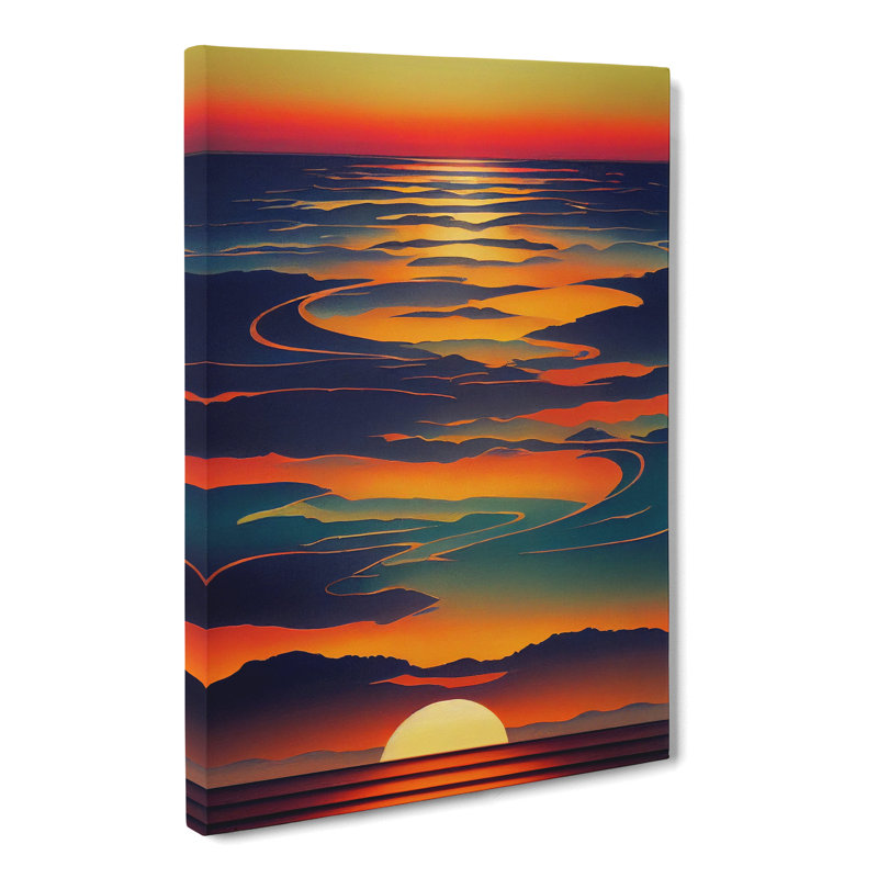 Gersemi Sunset Abstract - Wrapped Canvas, 50cm H x 35cm W