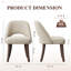 Upholstered Parsons Dining Chairs with Hollow Curved Back & Wood Legs-969882383