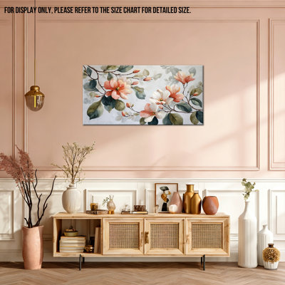  Art mural sur toile Magnolia, décoration murale vintage blanc Magnolia, peinture de photos de ferme botanique pour le salon, grande œuvre d'art élégante pour la salle de bain de la chambre à coucher, 20 po x 40 po