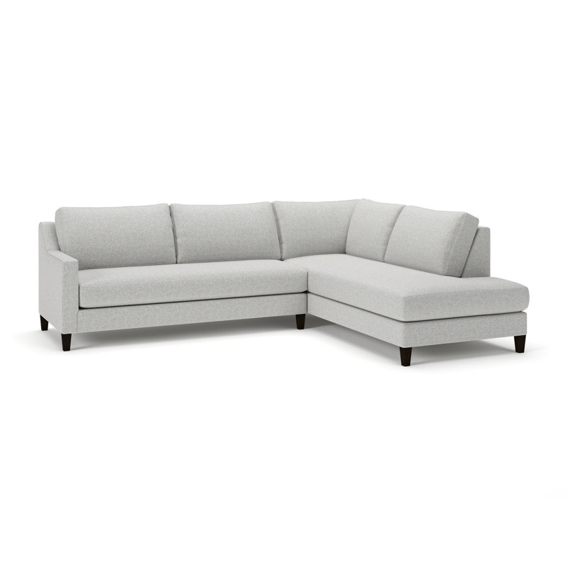 Baker 2-PC Upholstered Sectional, Turbo Ash, Right Hand Facing