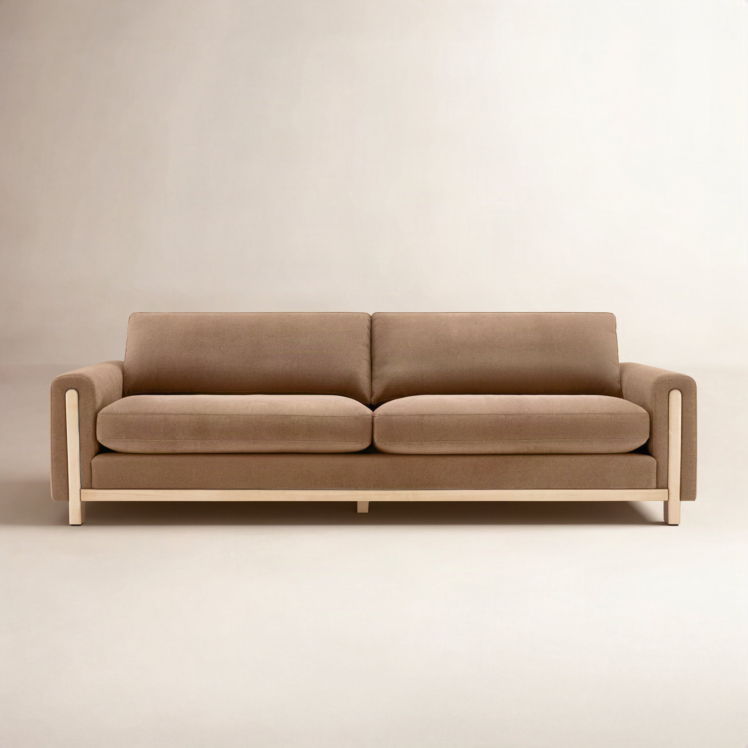 Adika 99" Linen Sofa, Elite Camel Textured Weave