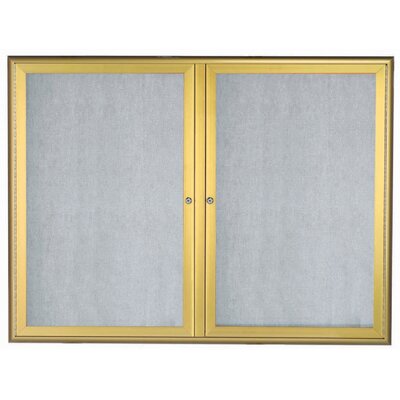 Enclosed Wall Mounted Bulletin Board, 3' H x 4' W -  AARCO, OWFC3648G