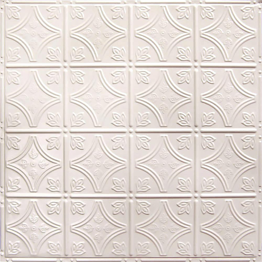 American Tin Cellings Pattern #3 24 x 24 inch Metal Tin Nail-Up Ceiling Tiles (Covers 20 sq. ft) (Set of 5) American Tin Ceilings 