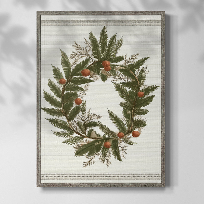 «Christmas Holiday Art» CECLXII, reproduction d'art encadrée - bois massif