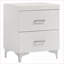 Table de chevet blanche à 2 tiroirs pour rangement dans la chambre à coucher
