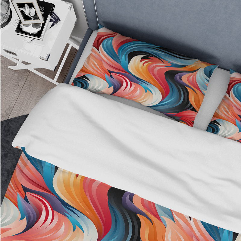 Ensemble de housse de couette Trendy Wave, Housse de couette pour très grand lit et 2 très