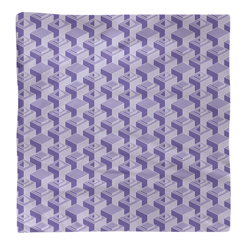 Serviette de table en coton à motif de gratte-ciels à deux couleurs, H 0,1 po x l 22 po x P 22 po, Mauve foncé